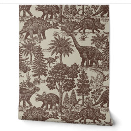 Padrão de Toalete de Dinossauro Vintage