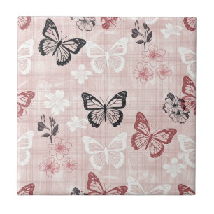 Padrão de Toile de Borboleta Botânica Vintage (1)