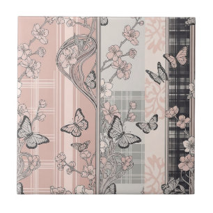 Padrão de Toile de Borboleta Botânica Vintage (4)