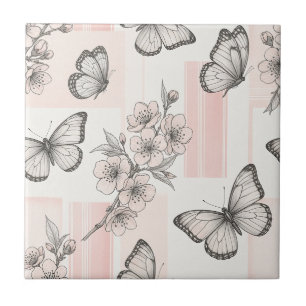 Padrão de Toile de Borboleta Botânica Vintage (9)