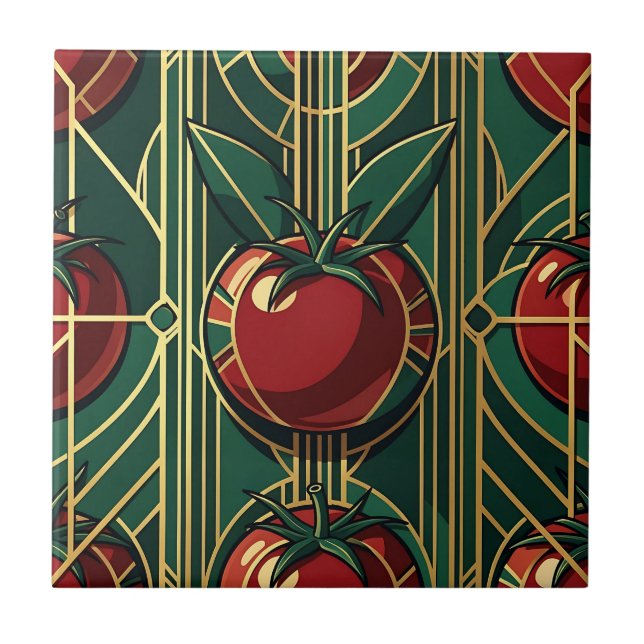 Padrão de Tomate Art Déco (Frente)