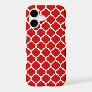Padrão de treliça luxuoso Quatrefoil vermelho