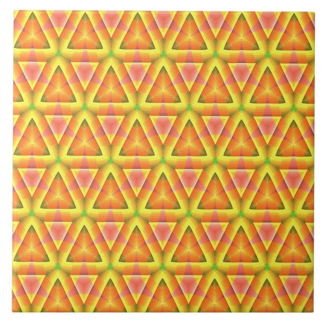 Padrão de Triângulo Amarelo Dourado (Frente)