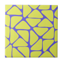 Padrão de Triângulo Geométrico Neon Azul Verde