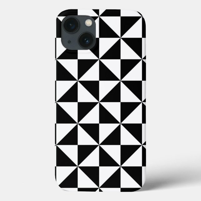 Padrão de Triângulo Preto e Branco (Verso)