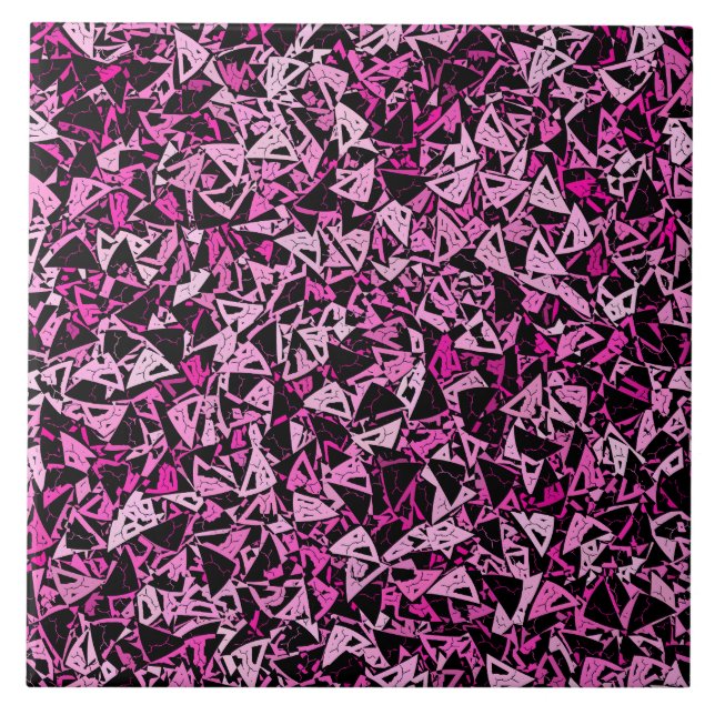 Padrão de Triângulo Preto Rosa (Frente)