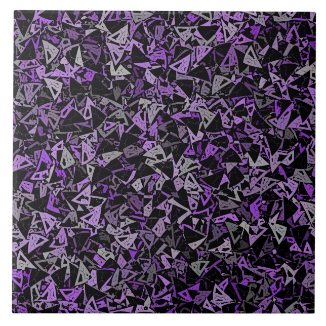 Padrão de Triângulo Preto Roxo (Frente)