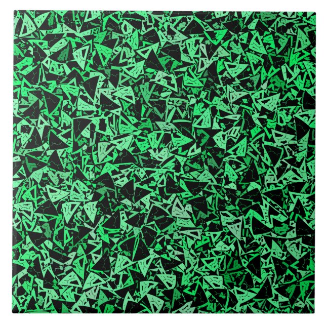 Padrão de Triângulo Preto Verde (Frente)