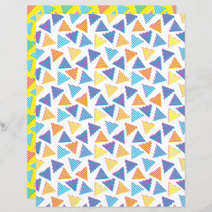 Padrão de triângulo retrô neon do anos 80/90