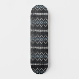 Padrão de Tricô Aconchegante Skateboard Preto e Ci