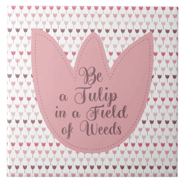 Padrão de Tulipas Rosa Simples (Frente)