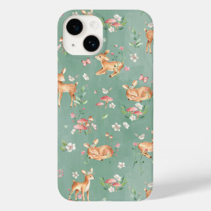 Padrão de Veado de Cores Aquáticas Cutas