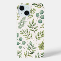 Padrão de Vegetação em Aquarela | Folhas Botânicas