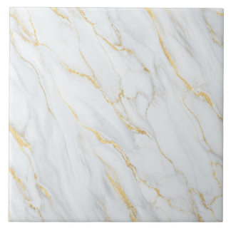 Padrão de Veia Dourada em Mármore Branco