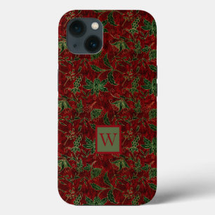 Padrão de veludo vermelho e verde com