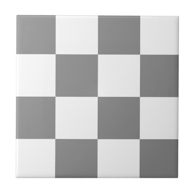 Padrão de Verificação Branco da Cinza Cinza (Frente)