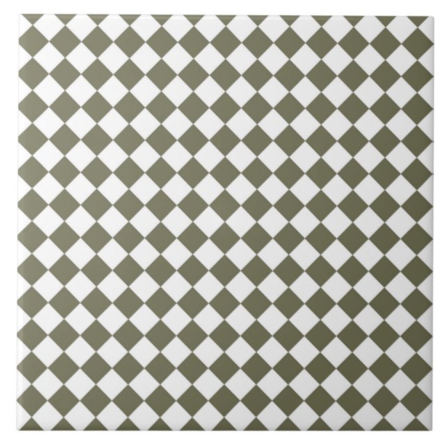 Padrão de Verificação de Diamante Verde do Moss (Frente)