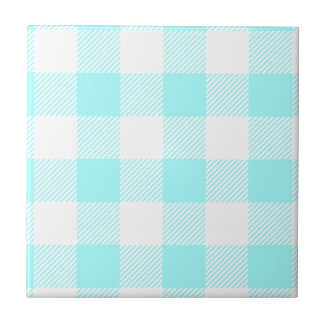 Padrão de verificação de Gingham (azul claro) (Frente)