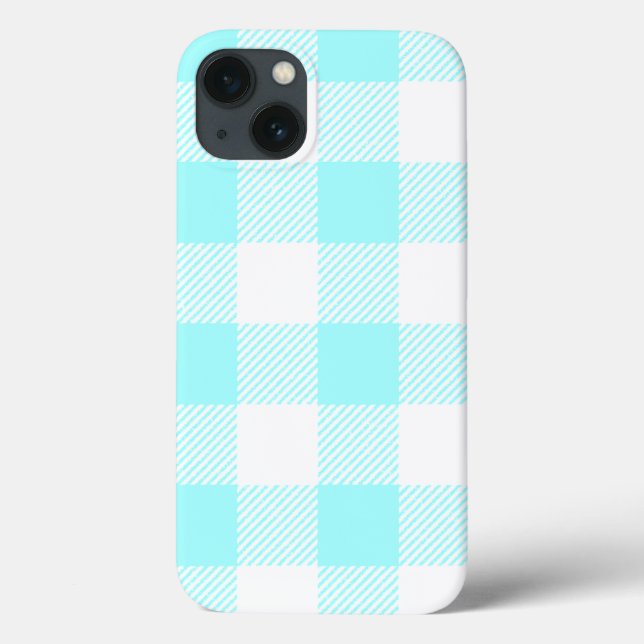 Padrão de verificação de Gingham (azul claro) (Verso)