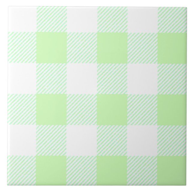 Padrão de Verificação de Gingham Verde Claro (Frente)