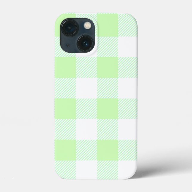 Padrão de Verificação de Gingham Verde Claro (Verso)