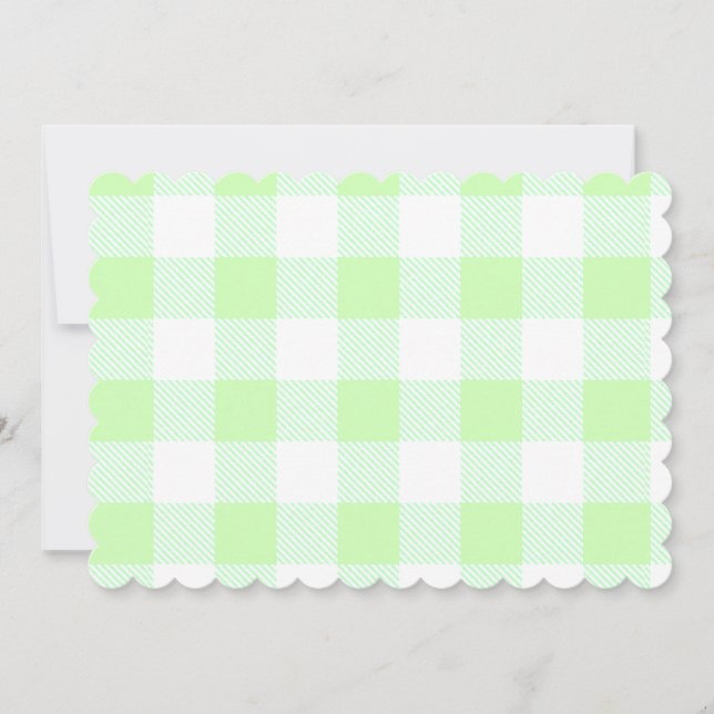 Padrão de Verificação de Gingham Verde Claro (Frente)