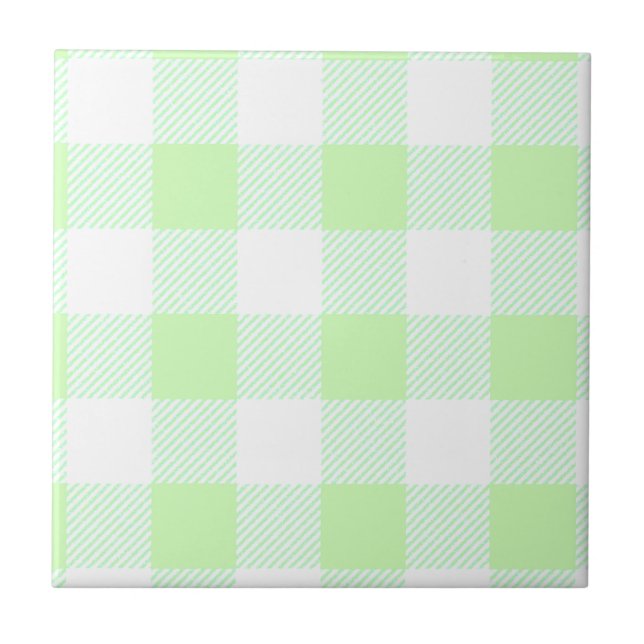 Padrão de Verificação de Gingham Verde Claro (Frente)
