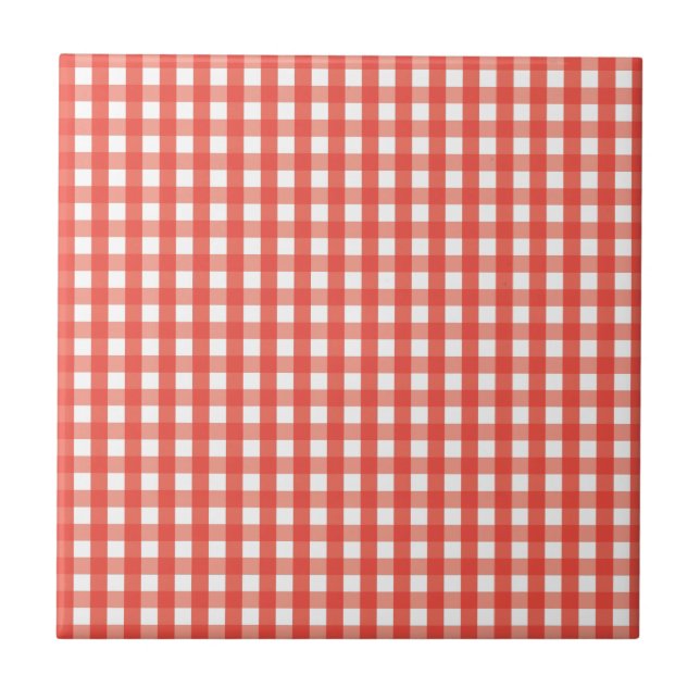 Padrão de Verificação de Gingham Vermelho (Frente)