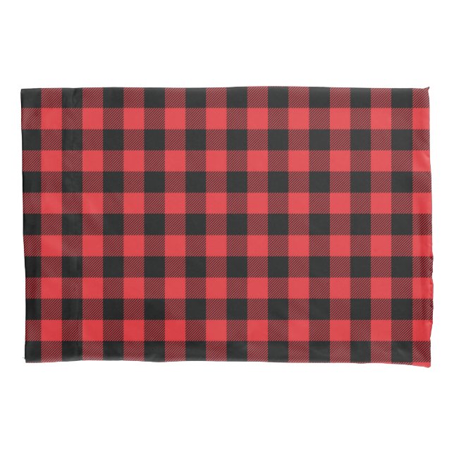 Padrão de Verificação do Flannel Buffalo Vermelho (Frente-Esquerda)