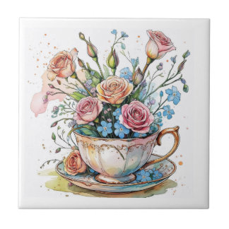 Padrão de videira floral – Arte boho de aquarela s