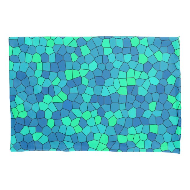 Padrão de Vidro Azul Ciano Verde Teal (Frente)