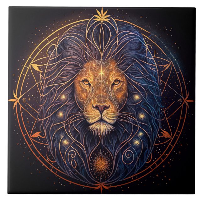 Padrão de vidro colado clássico em azul, verde, ve (Frente)