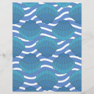 Padrão De Vintage Seashell E Ondas
