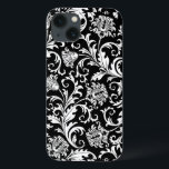 Padrão De Vintagem De Damascos Florais Pretos E Br<br><div class="desc">Vintage Black and White damascos florais. Caso do Elagant iPhone 4/4S. Design está disponível em outros produtos.</div>