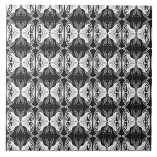 Padrão de wallpaper Art Deco - preto e branco