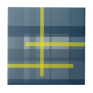 Padrão de xadrez azul e amarelo