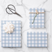 Padrão de Xadrez de Gingham Azul Minimalista
