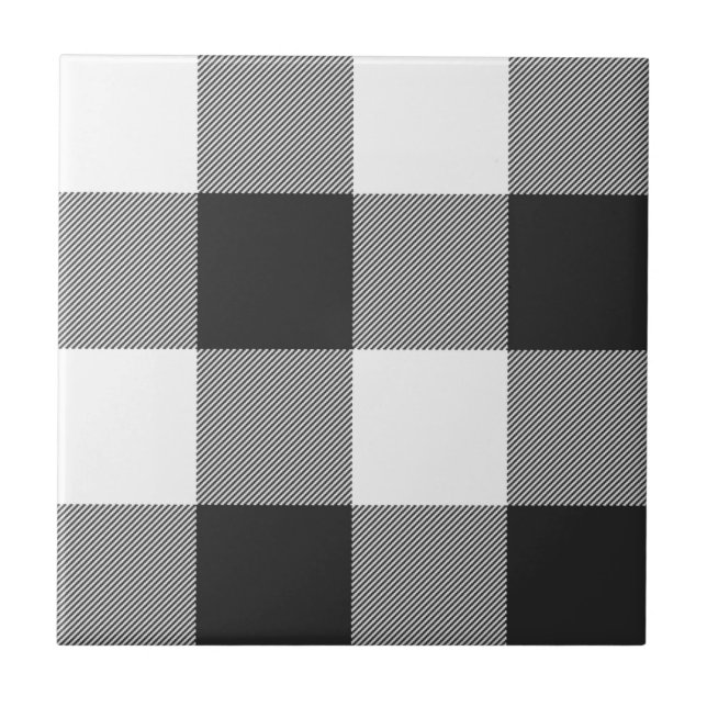 Padrão de Xadrez de Tartan Branco da Xadrez de Buf (Frente)