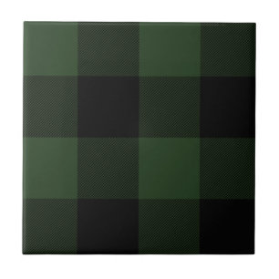 Padrão de Xadrez de Tartan Verde da Xadrez de Buf