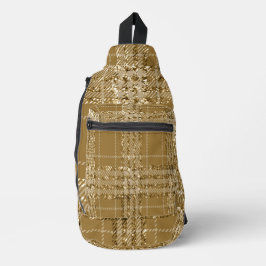 PADRÃO DE XADREZ DO BROWN & DOURADO GLITTER