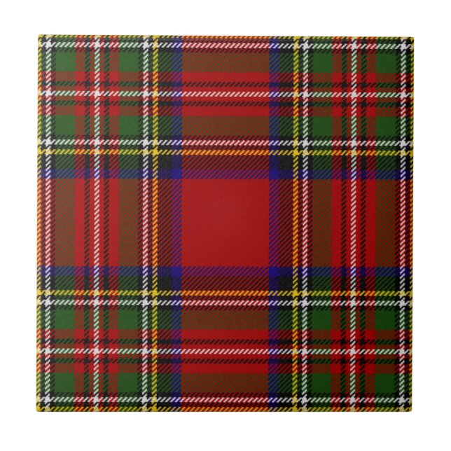 Padrão de Xadrez do Royal Stewart Clan Tartan (Frente)