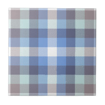 Padrão de Xadrez Taupe Tartan Azul Moderno