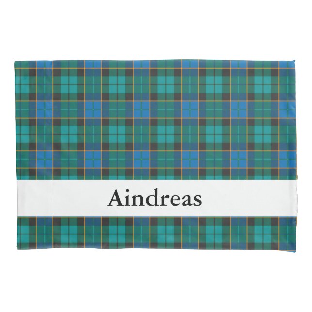 Padrão de xadrezes de Tartan - verde azul tradicio (Frente)