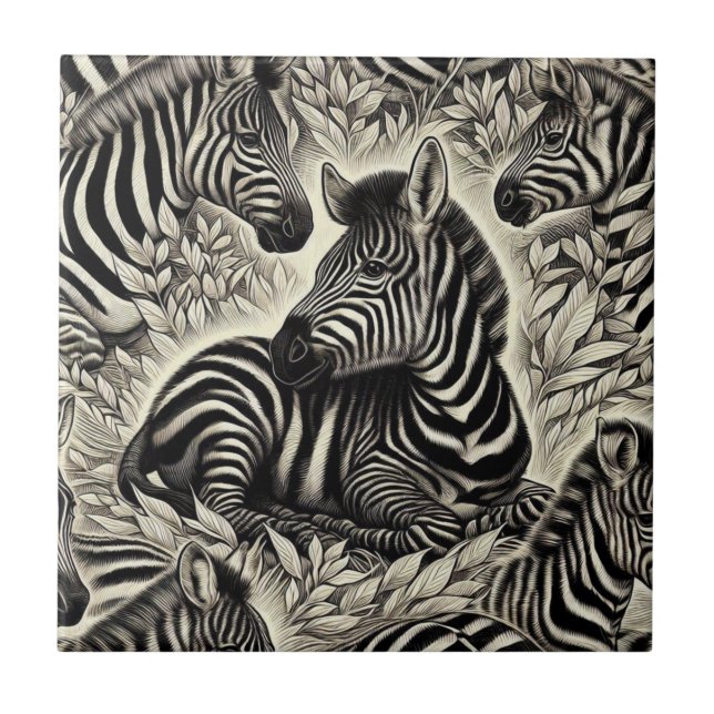 Padrão de Zebra da Vintage Cute (Frente)