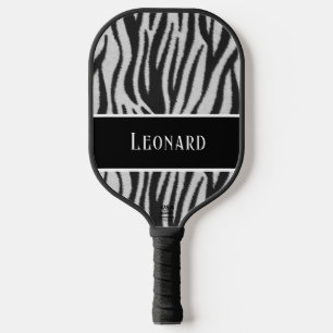 Padrão de Zebra Faux preto e branco divertido com