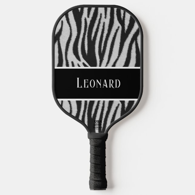 Padrão de Zebra Faux preto e branco divertido com  (Front)