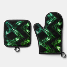 Padrão de Zig Verde Brilhante