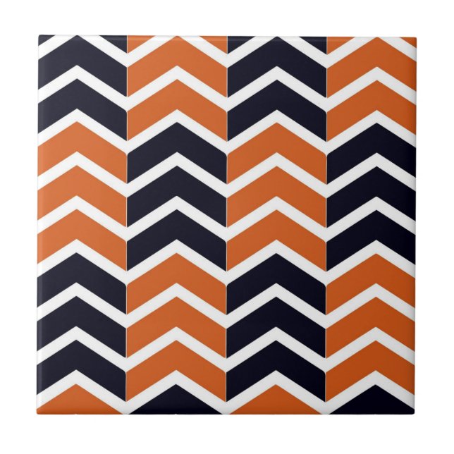 Padrão de Zig Zag Preto Castanho (Frente)