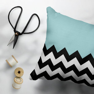 Padrão de ziguezague preto e branco, Chevron, azul