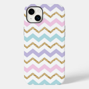 Padrão de Zigzag Dourado do Pastel